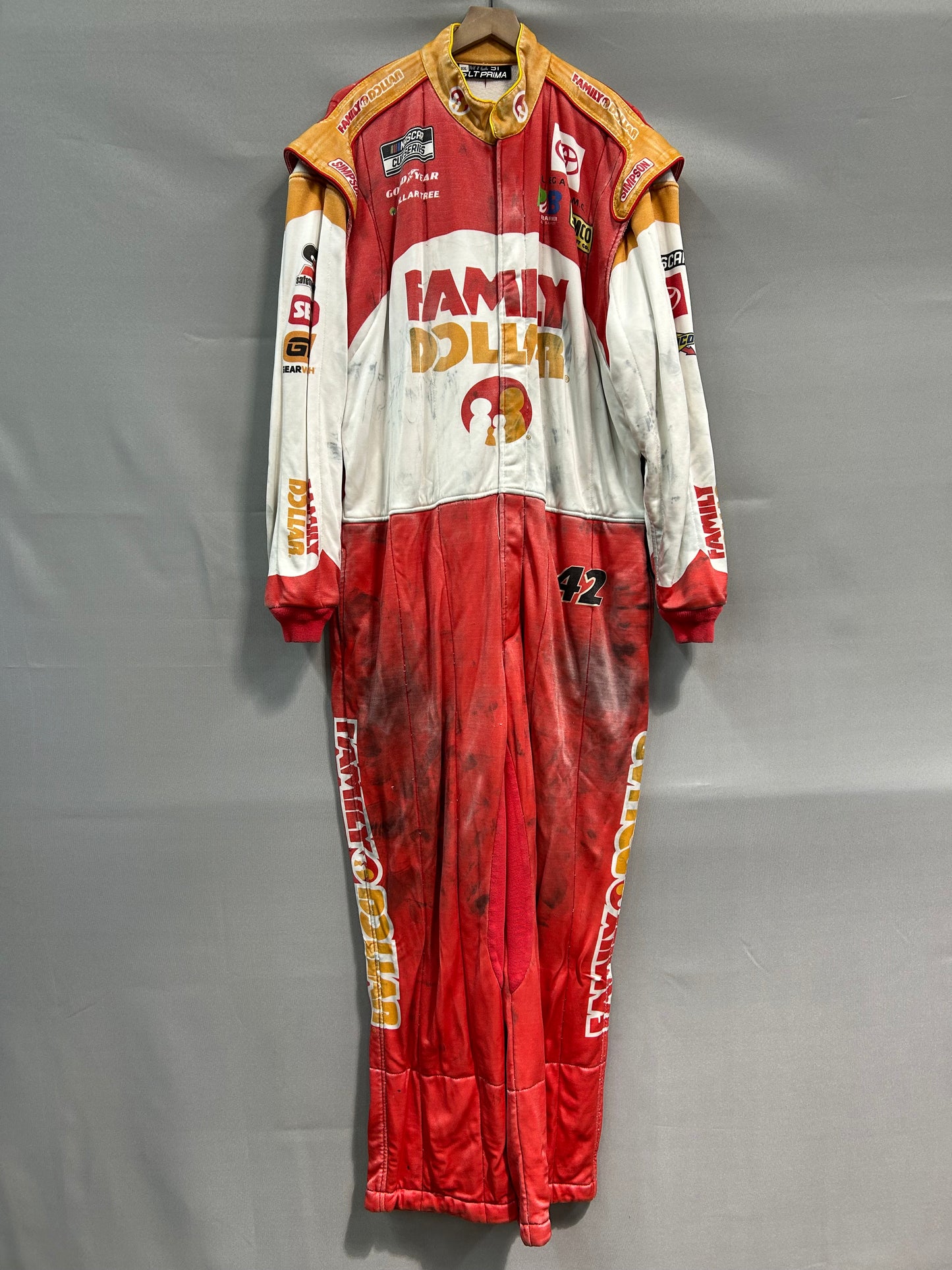 John Hunter Nemechek #42 2024 Family Dollar Nascar Crew Firesuit C-56 W-46 L-30