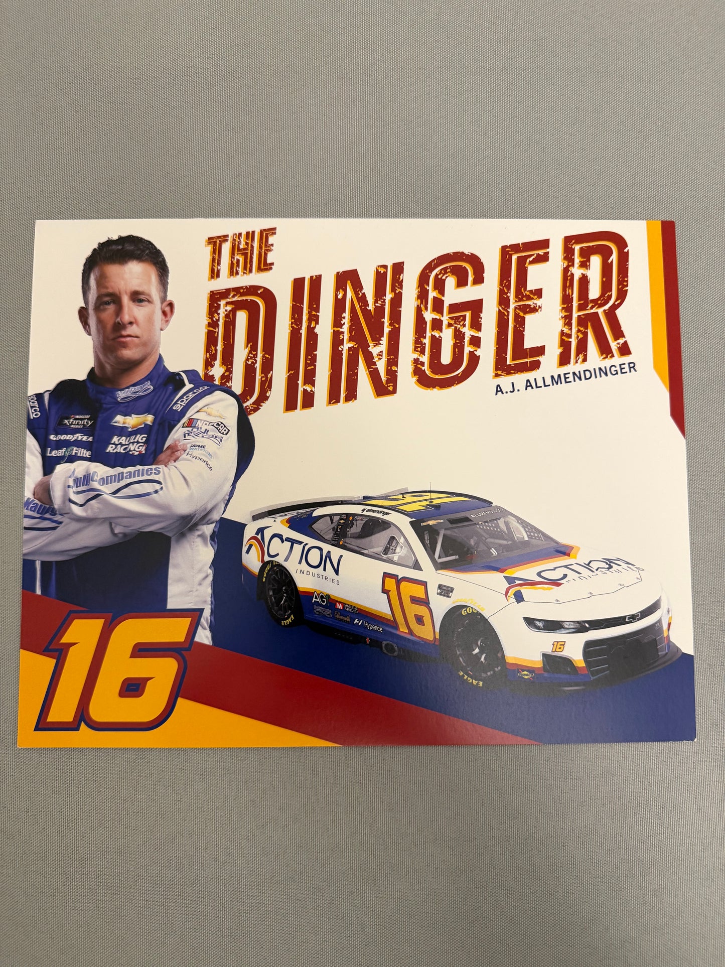 AJ Allmendinger #16 2022 Action Industries Nascar Hero Card