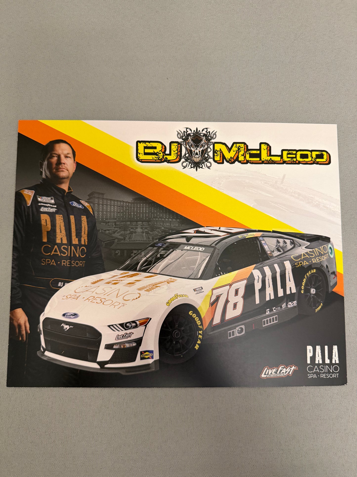 BJ McLeod #78 2022 Pala Casino Nascar Hero Card
