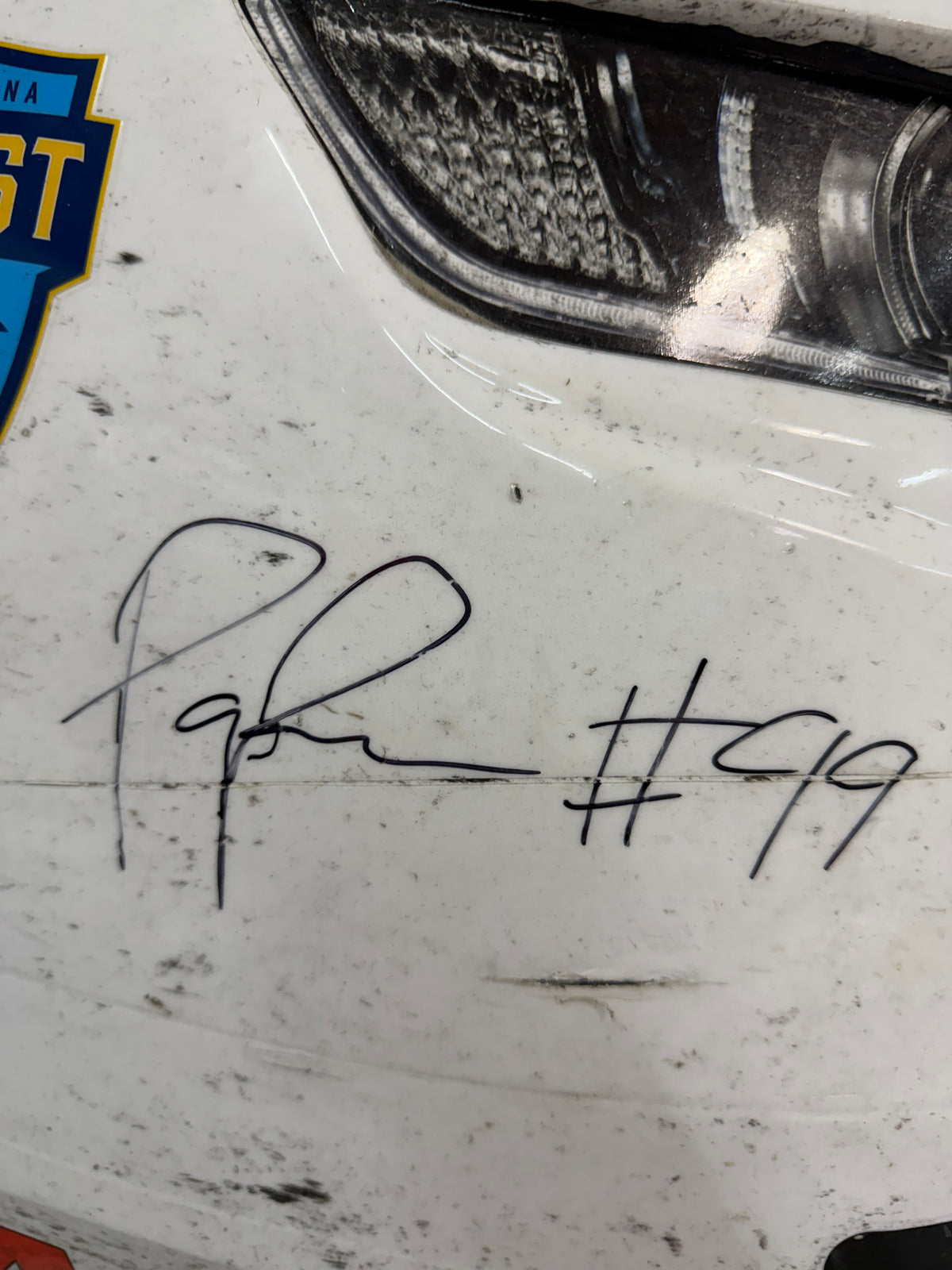 Parker Retzlaff #99 2026 Darlington 1 South Carolina Outcast Nascar Autographed Nose Corner