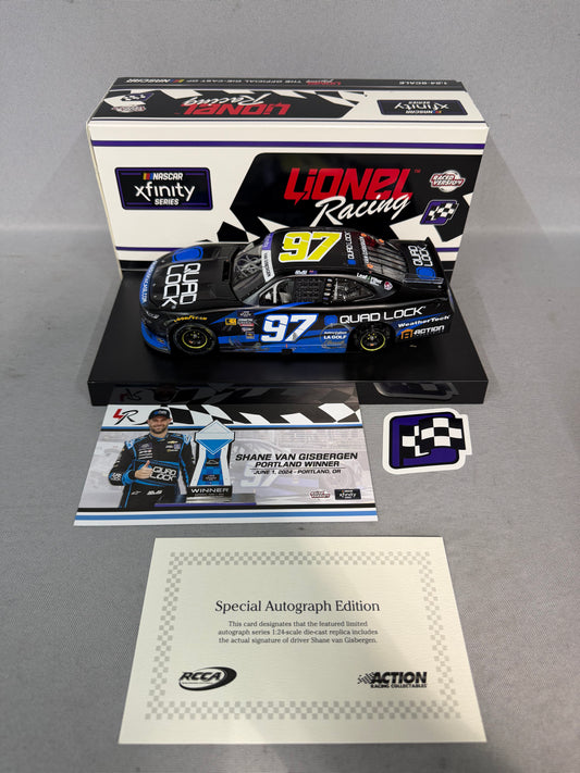 Shane Van Gisbergen #97 2024 Portland Win Quad Lock Nascar Autographed Diecast