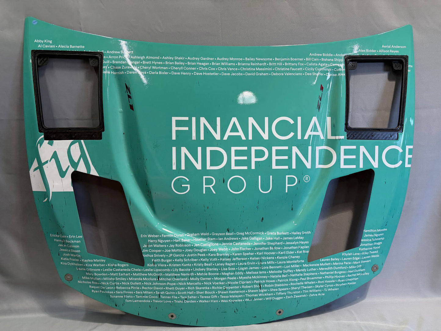 Michael McDowell #71 2025 Charlotte Roval Delaware Life Nascar Hood