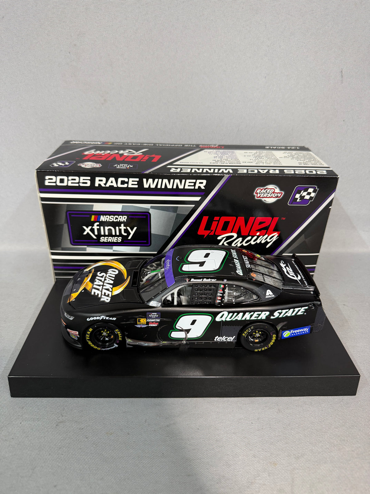 Daniel Suarez #9 2025 Mexico City Win Quaker State Nascar Diecast
