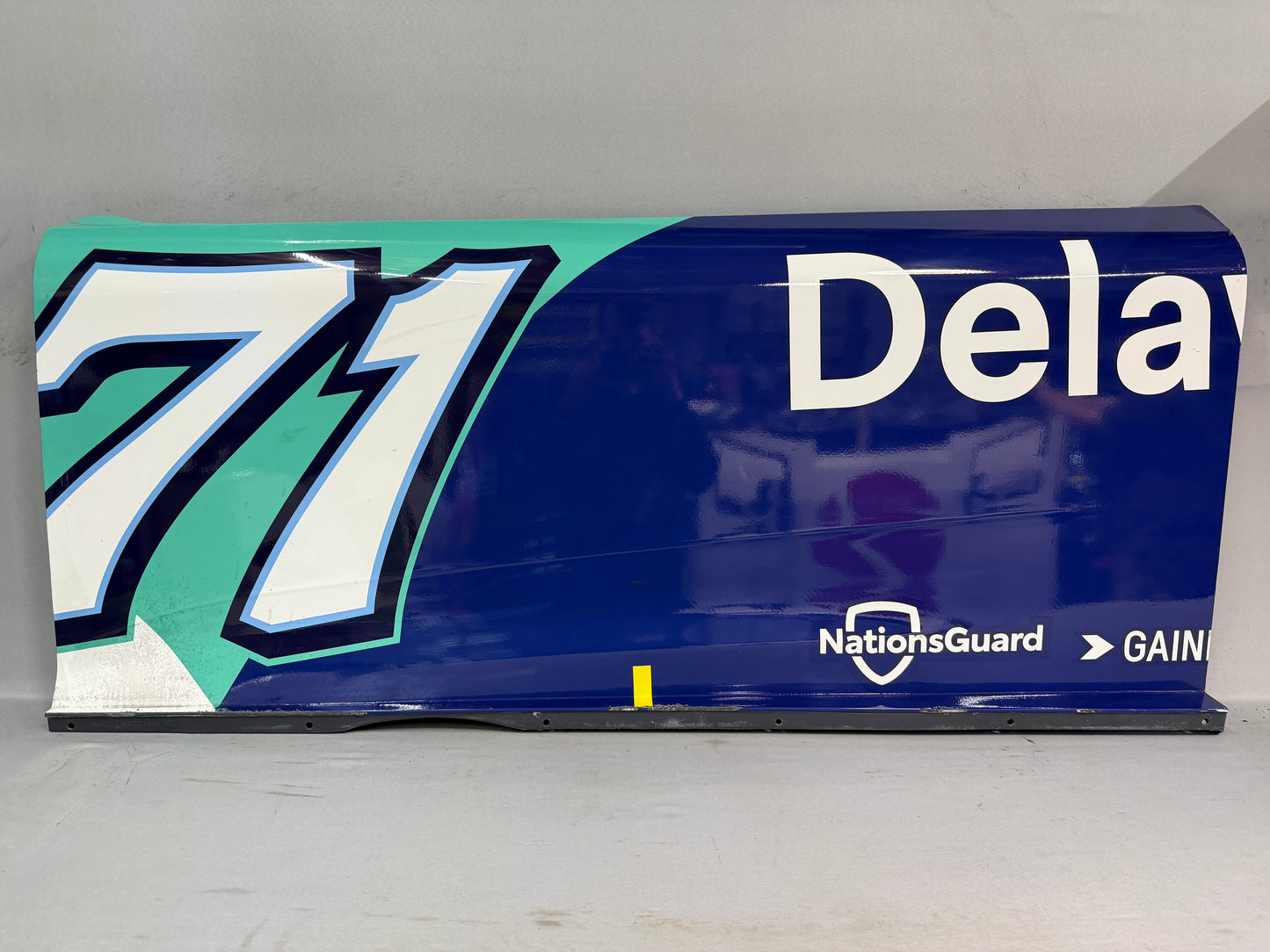 Michael McDowell #71 2025 Charlotte Roval Delaware Life Nascar Door Panel
