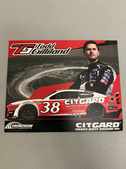 Todd Gilliland #38 2022 Citguard Nascar Hero Card