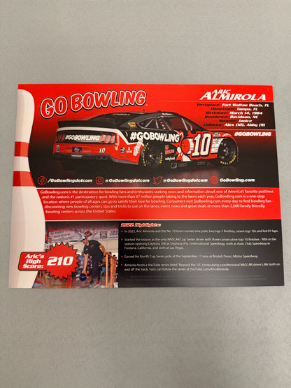 Aric Almirola #10 2023 Go Bowling Nascar Hero Card