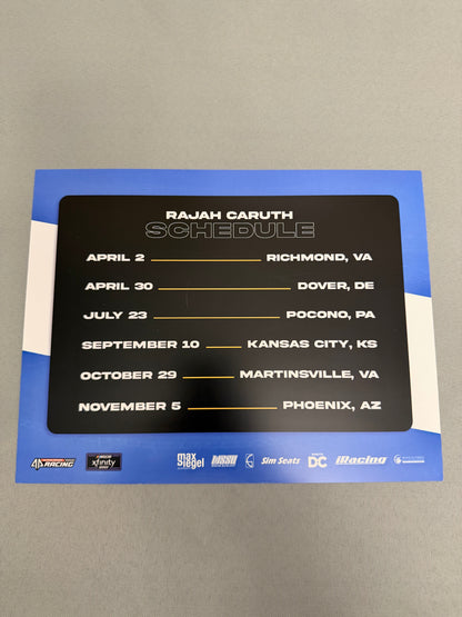 Rajah Caruth #44 2022 Virginia State University Nascar Hero Card