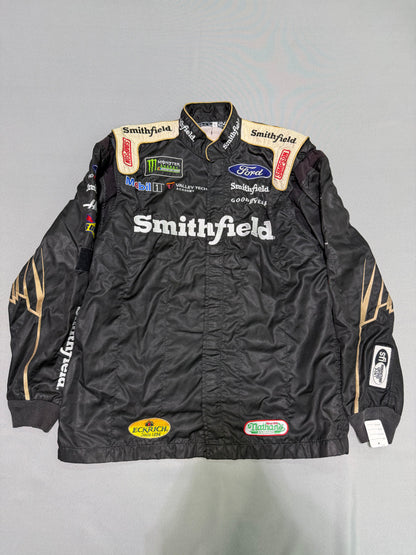 Aric Almirola #10 Smithfield Nascar 2 Piece Crew Firesuit C-44 W-34 L-30