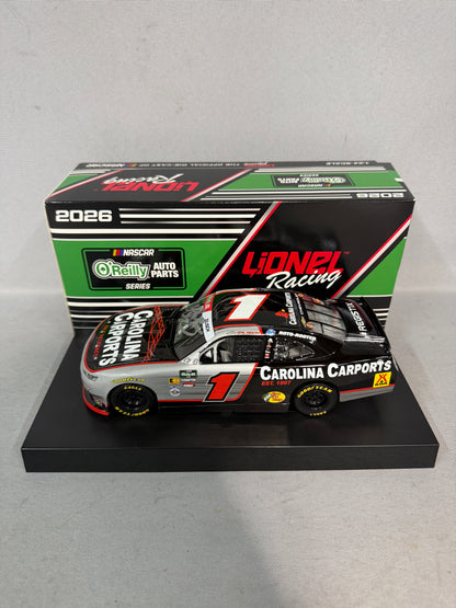 Connor Zilisch #1 2026 Carolina Carports Nascar Autographed Diecast