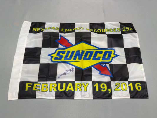 Johnny Sauter #21 2016 Daytona Nascar Victory Lane Checkered Flag