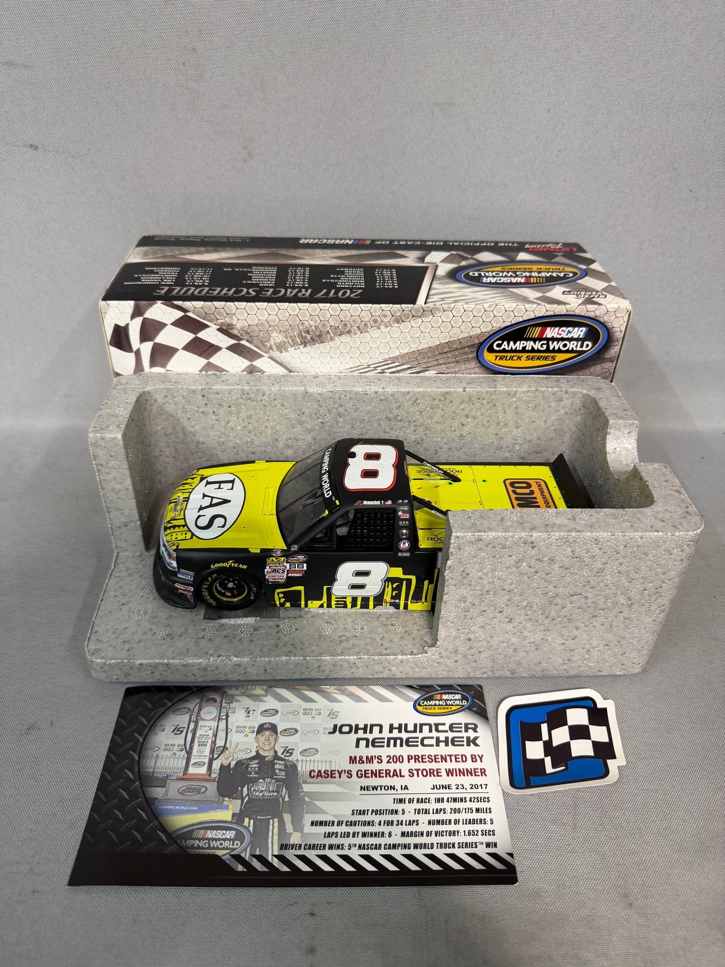 John Hunter #8 2017 Iowa Win Fire Alarm Services Nascar Diecast