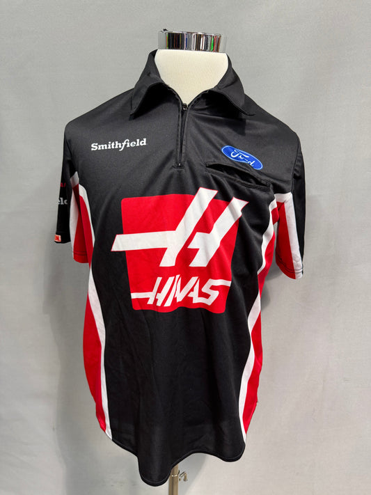 Aric Almirola #10 2022 Haas CNC Nascar Crew Shirt Size Small