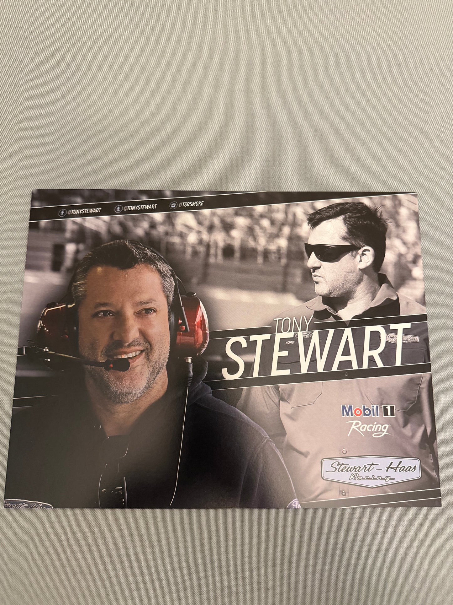Tony Stewart Mobil 1 Racing Nascar Hero Card