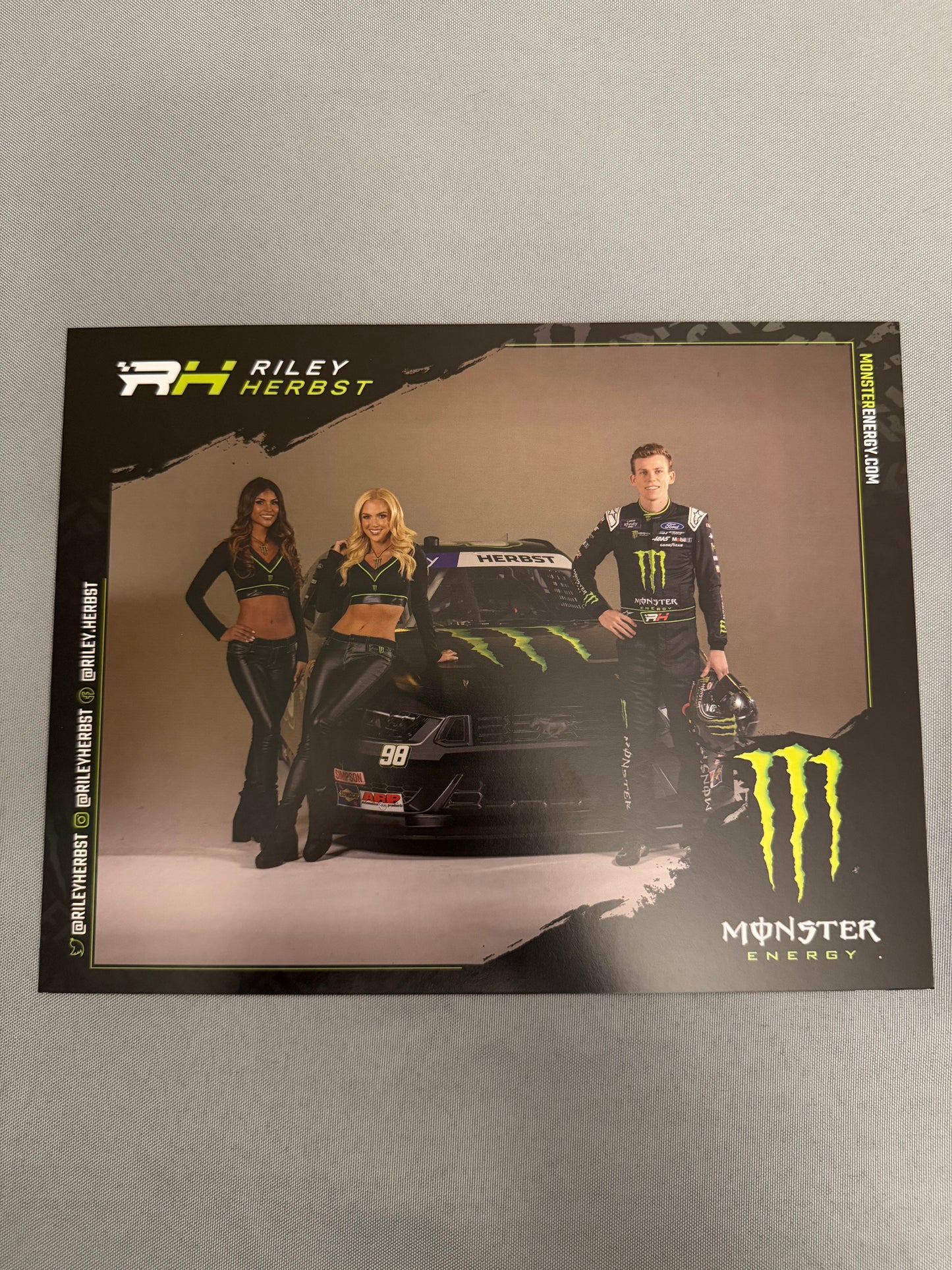 Riley Herbst #98 2024 Monster Energy Nascar Hero Card