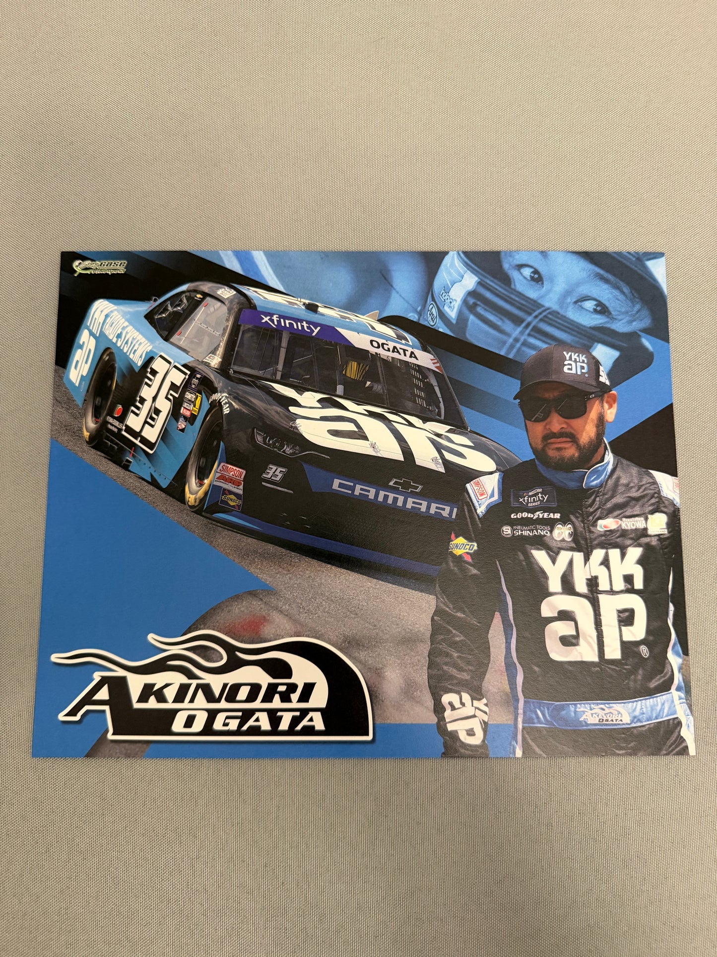 Akinori Ogato #35 YKKAP Nascar Hero Card