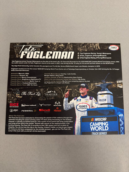 Tate Fogleman #12 2021 The Fowl Life Nascar Hero Card