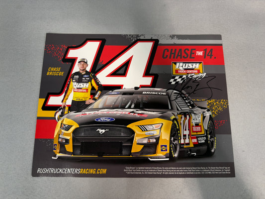 Chase Briscoe #14 2023 Rush Truck Centers Autographed Nascar Hero Card