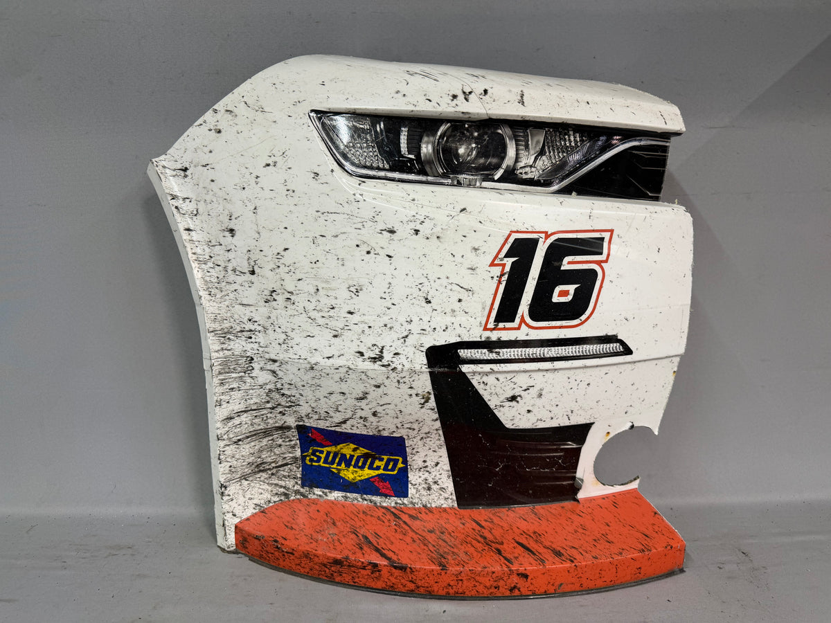 AJ Allmendinger #16 2024 New Hampshire Campers Inn RV Nascar Nose Corner
