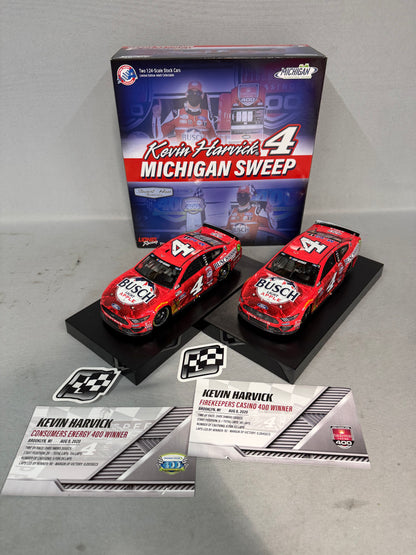 Kevin Harvick #4 2020 Michigan Win Busch Light Apple Elite Sweep Set Nascar Diecast