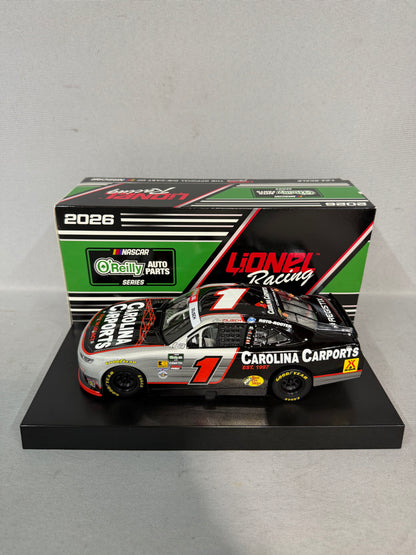 Connor Zilisch #1 2026 Carolina Carports Nascar Diecast