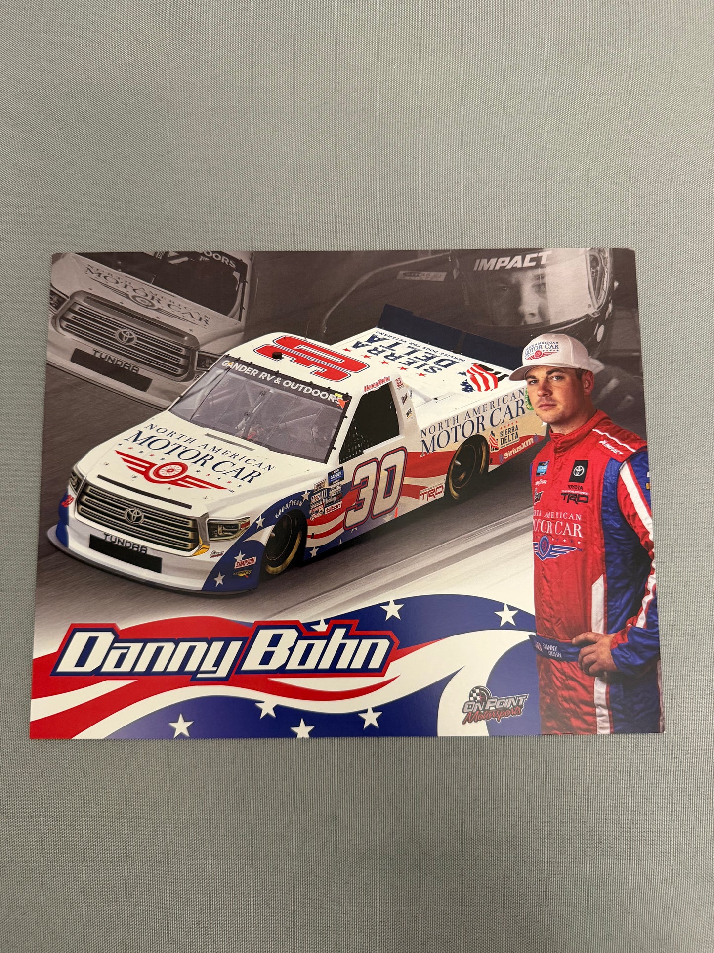 Danny Bohn #30 North American Motor Car Nascar Hero Card