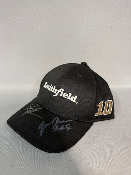 Aric Almirola #10 Autographed Smithfield Nascar Team Issued Hat