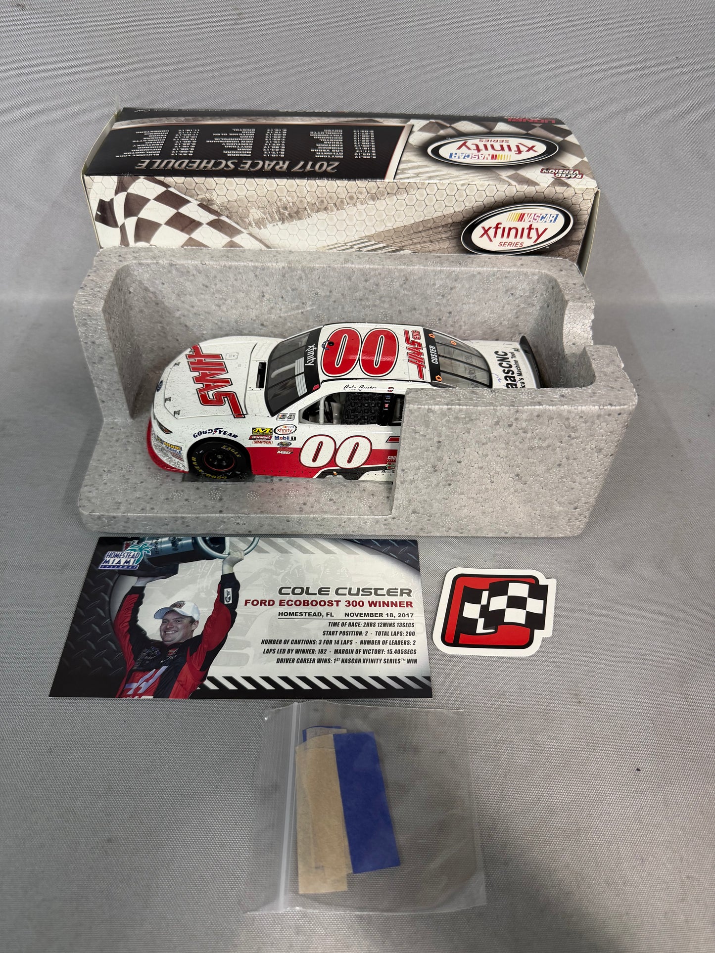 Cole Custer #00 Homestead Miami Win Haas Automation Nascar Autographed Diecast