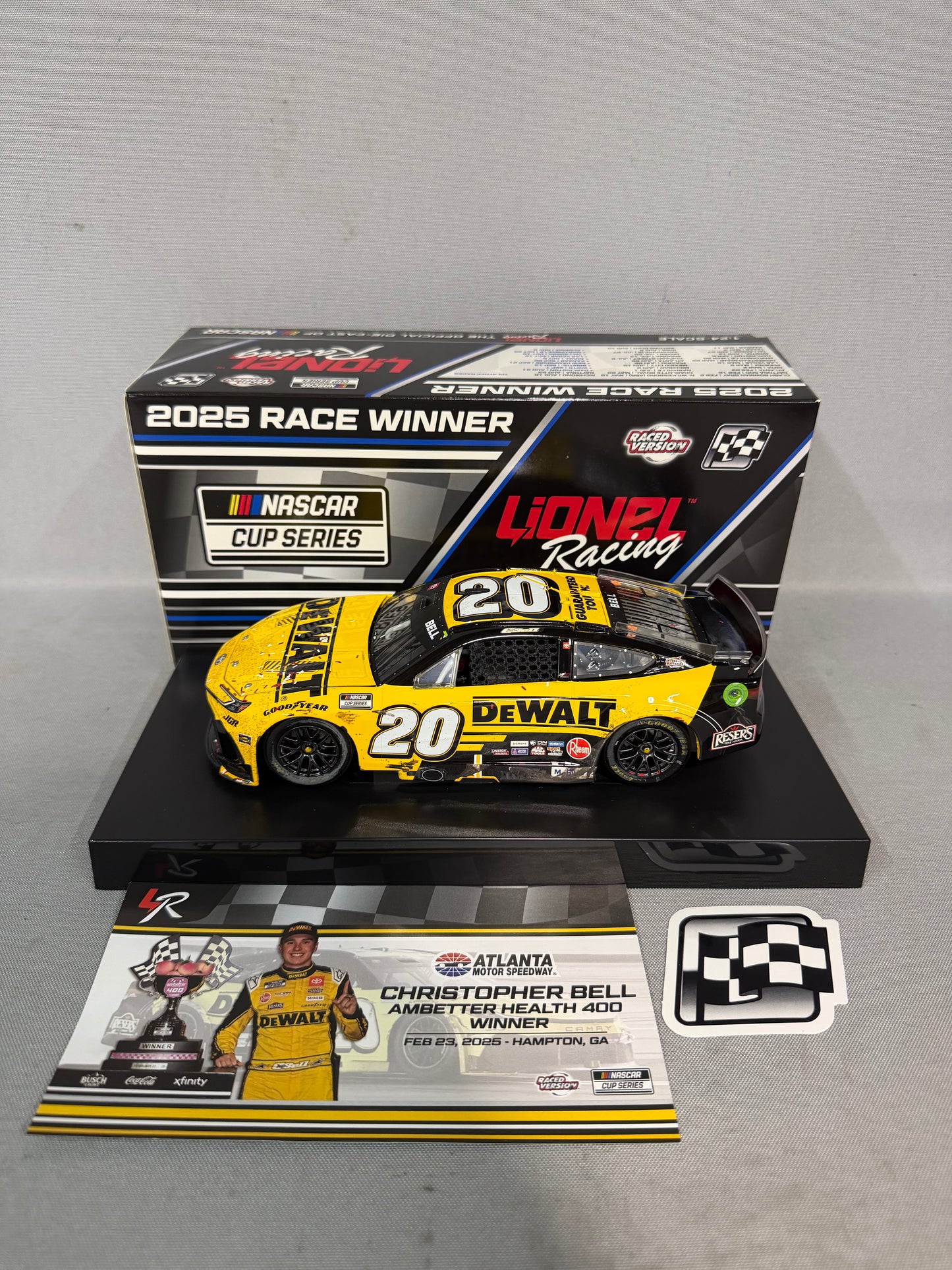 Christopher Bell #20 2025 Atlanta Win Dewalt Nascar Diecast