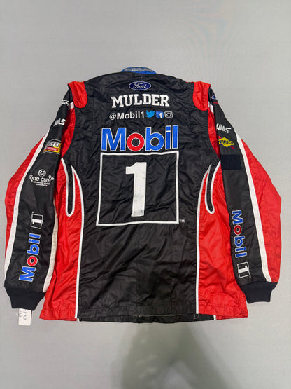 Clint Bowyer #14 Mobil 1 Nascar 2 Piece Crew Firesuit C-44 W-34 L-32
