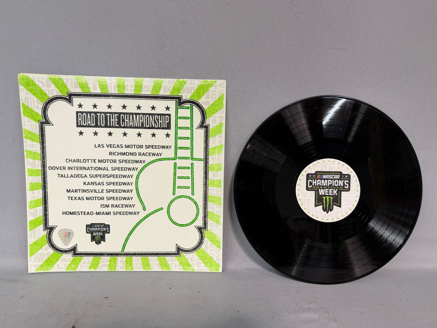 Kurt Busch #1 2019 Nashville Champions Week Nascar Autographed Replica Vinyl Record