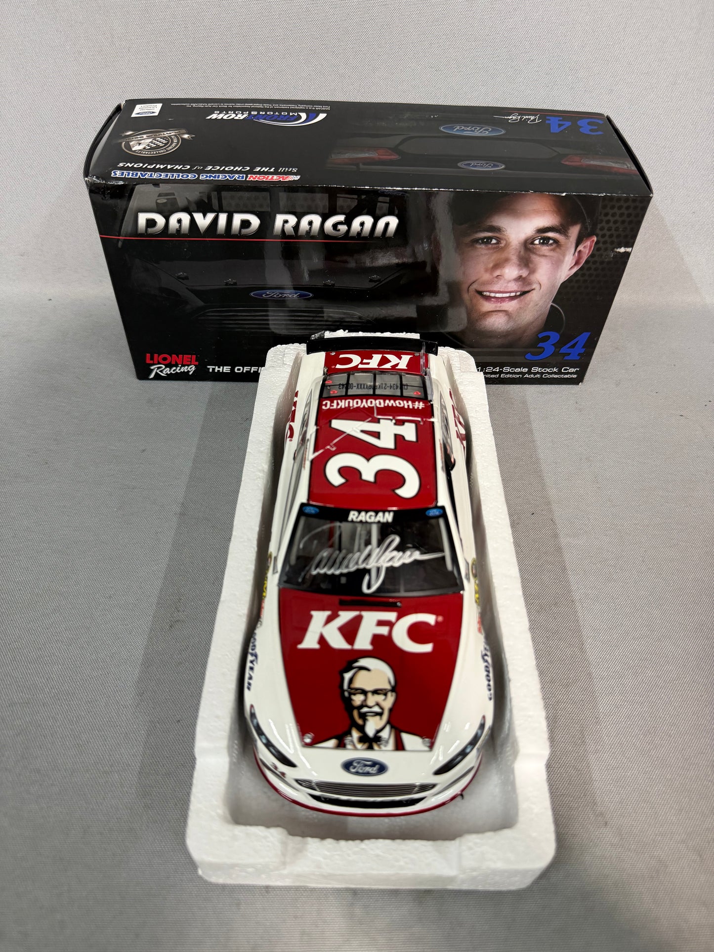 David Ragan #34 2014 KFC Nascar Autographed Diecast