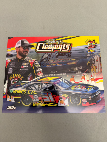 Jeremy Clements #51 2022 Wings ETC Autographed Nascar Hero Card