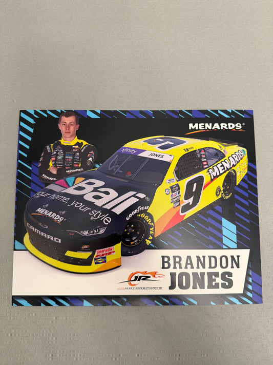 Brandon Jones #9 2023 Menards Nascar Hero Card