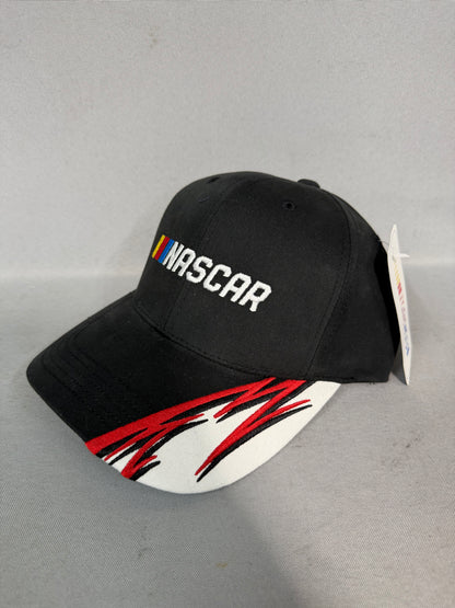 Nascar Logo Black Red and White Adjustable Hat