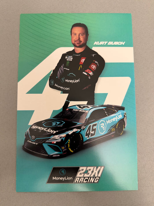 Kurt Busch #45 2022 Moneylion Nascar Hero Card