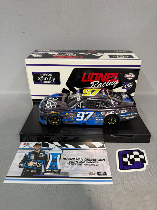 Shane Van Gisbergen #97 2024 Portland Win Quad Lock Color Chrome Nascar Diecast