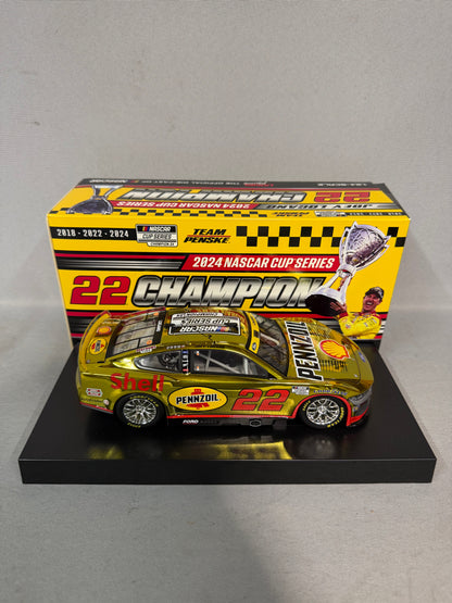 Joey Logano #22 2024 Shell Pennzoil Champion Color Chrome Nascar Diecast