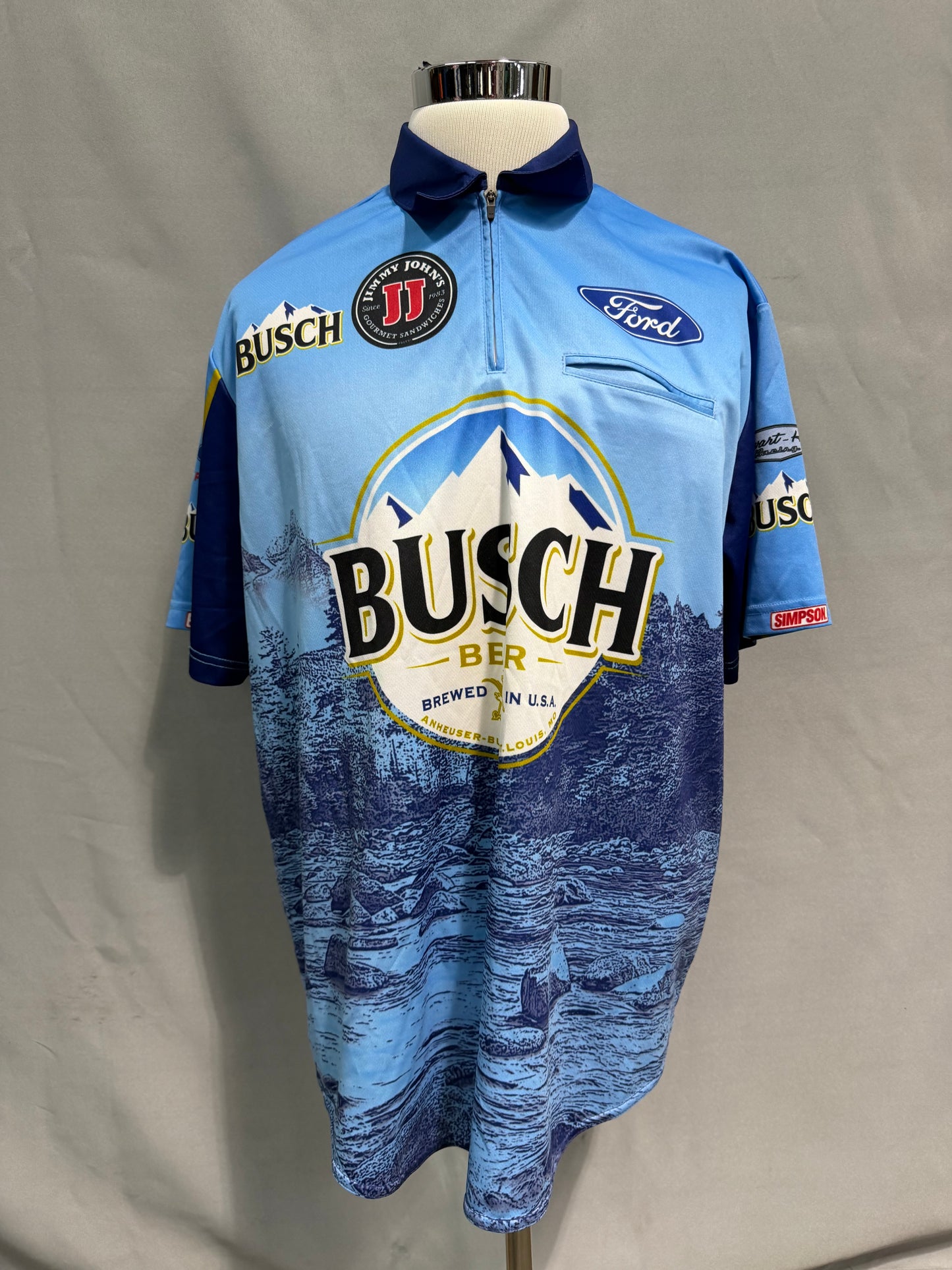 Kevin Harvick #4 Busch Beer Nascar Crew Shirt Size XL