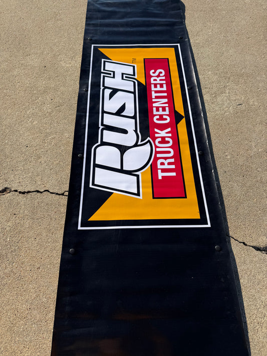 Clint Bowyer #7 2024 Nashville Rush Truck Centers Nascar Pit Box Riser Banner