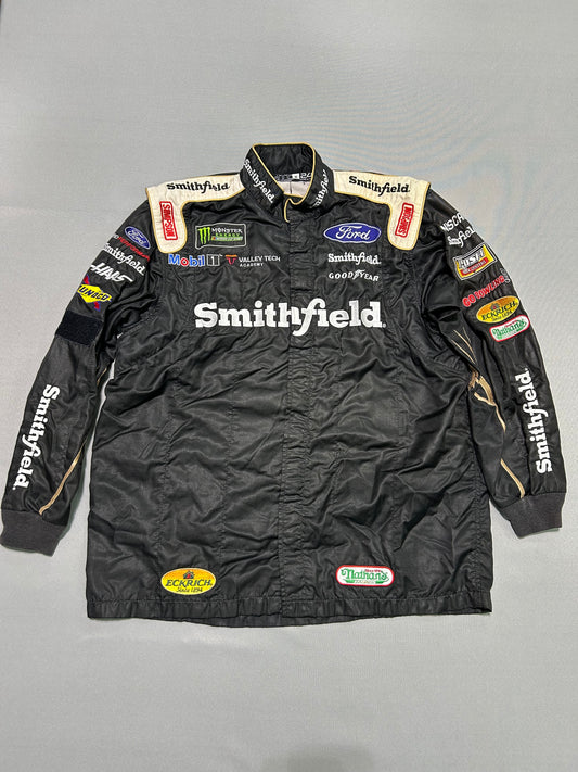 Aric Almirola #10 Smithfield Nascar 2 Piece Crew Firesuit C-46 W-34 L-28