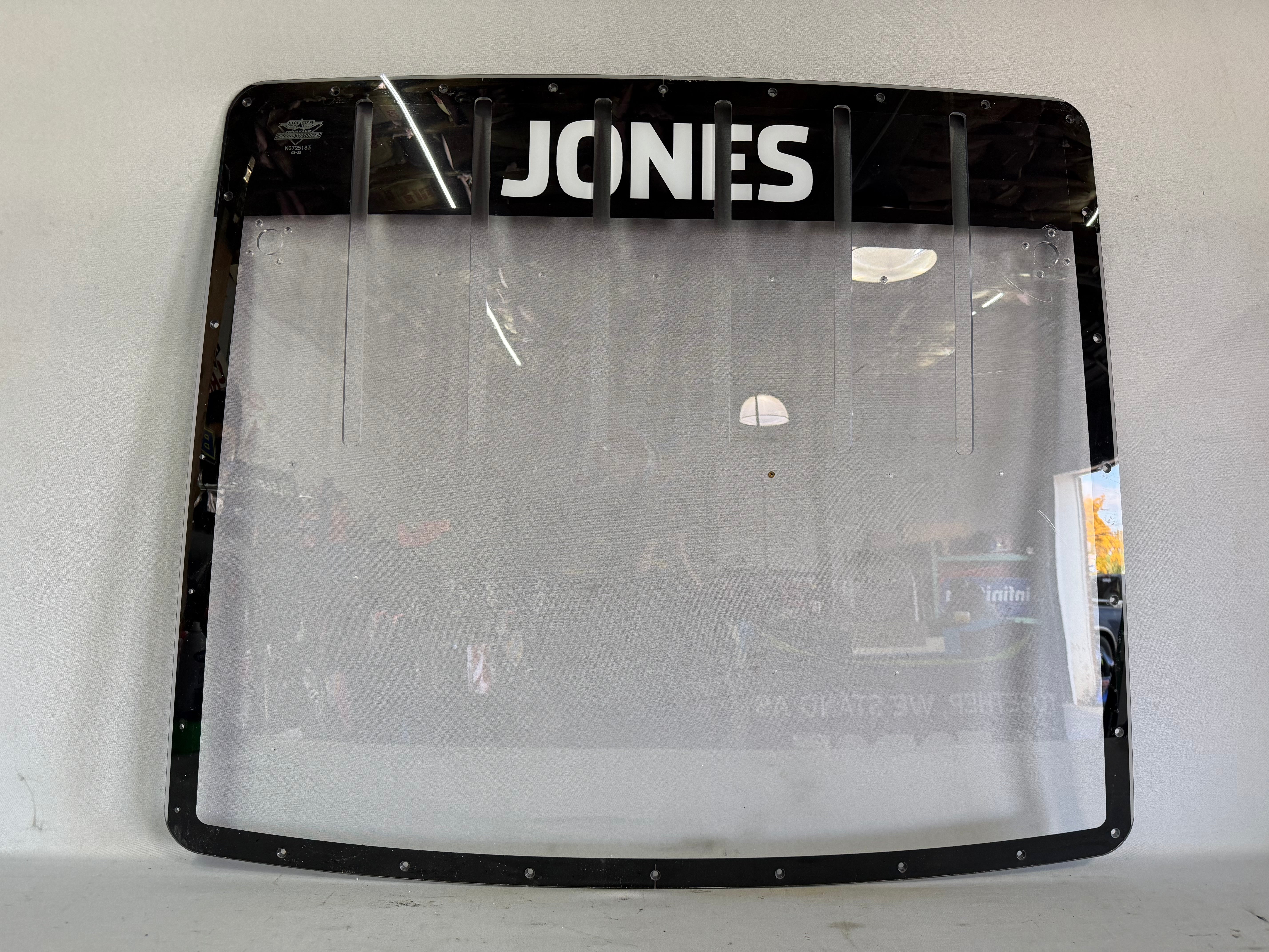 Erik Jones #43 2025 Las Vegas Nascar Rear Windshield – Race Day Authentics