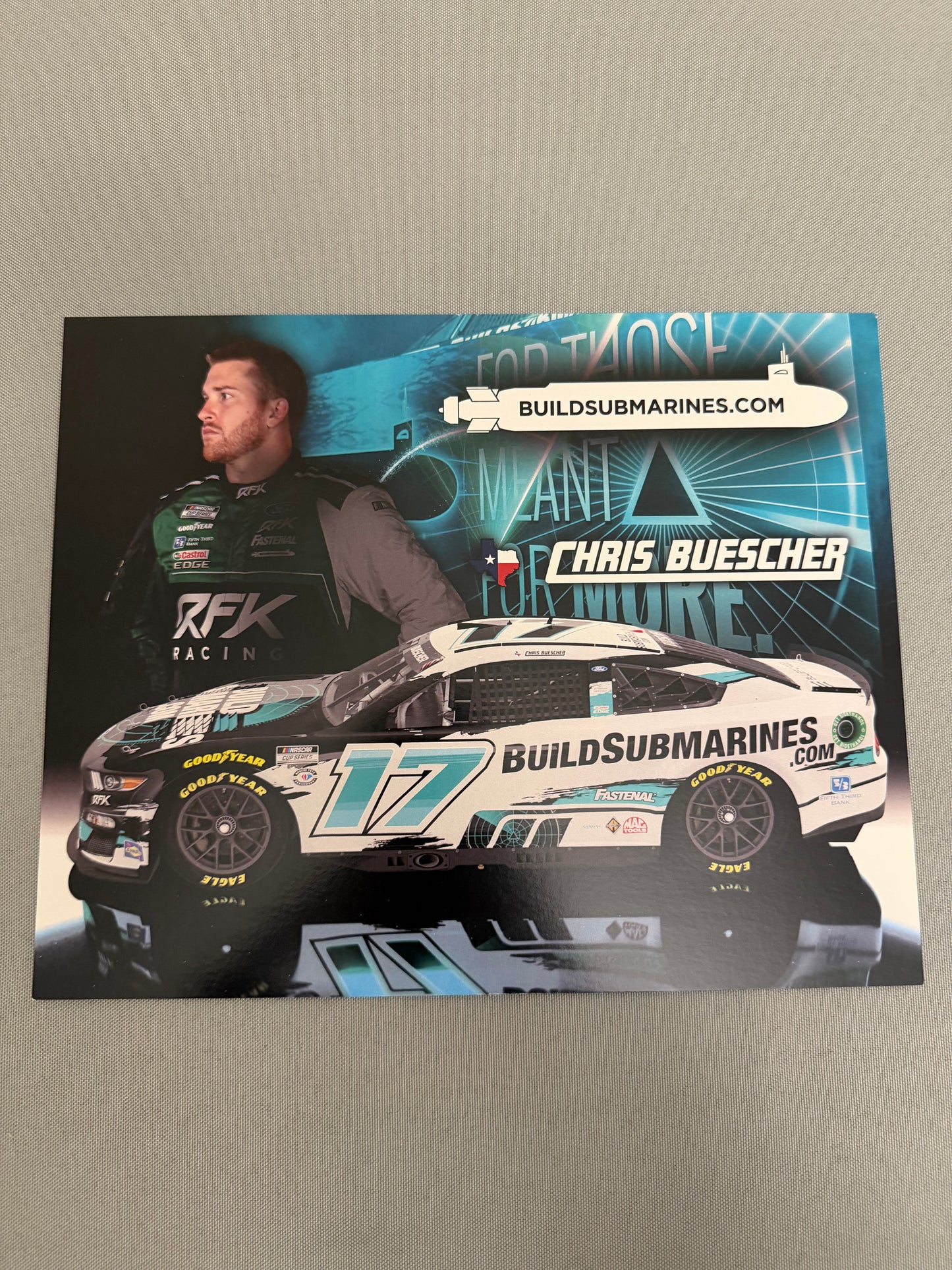 Chris Buescher #17 2023 Build Submarines Nascar Hero Card