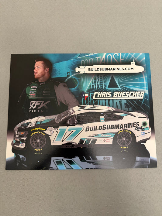 Chris Buescher #17 2023 Build Submarines Nascar Hero Card