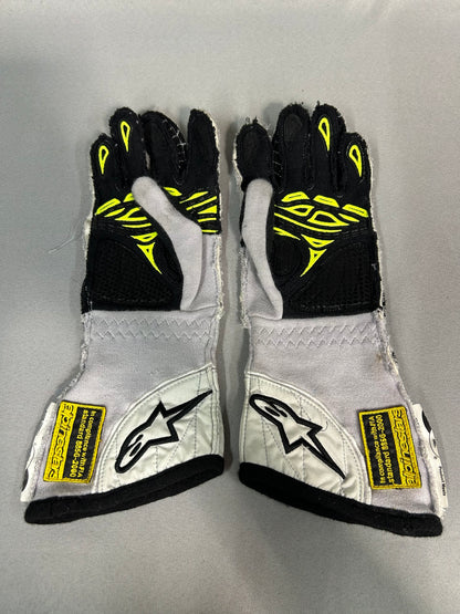 Aric Almirola #43 Autographed Alpine Stars Nascar Driver Gloves