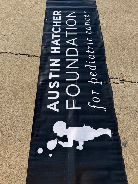 Connor Zilisch #7 2024 Austin Hatcher Foundation Nascar Pit Box Riser Banner