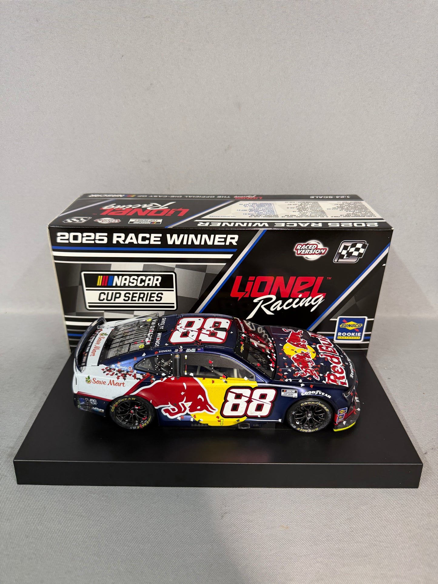 Shane Van Gisbergen #88 2025 Sonoma Win Redbull Liquid Color Nascar Diecast