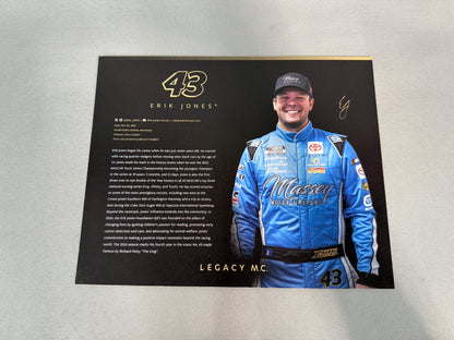 Erik Jones #43 2024 Massey Motor Freight Nascar Hero Card