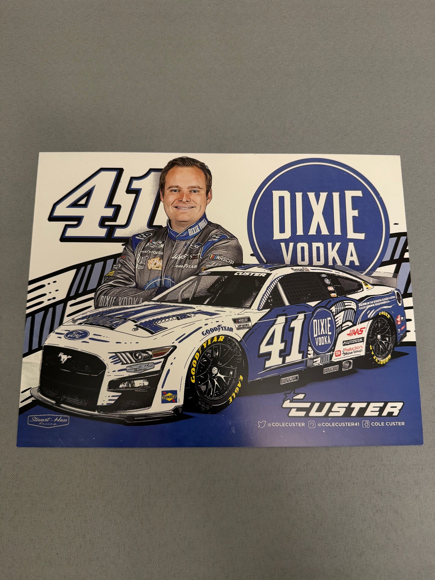 Cole Custer #41 2022 Dixie Vodka Nascar Hero Card