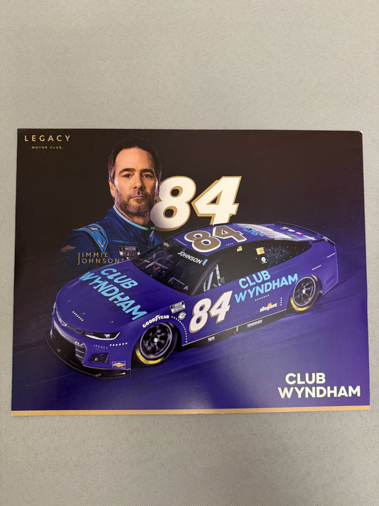 Jimmie Johnson #84 2023 Club Wyndham Nascar Hero Card