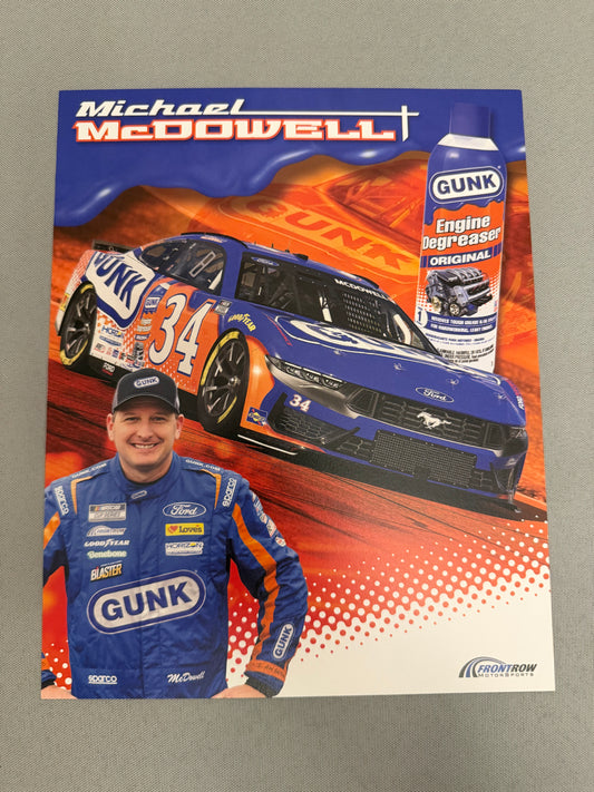 Michael McDowell #34 2024 Gunk Nascar Hero Card